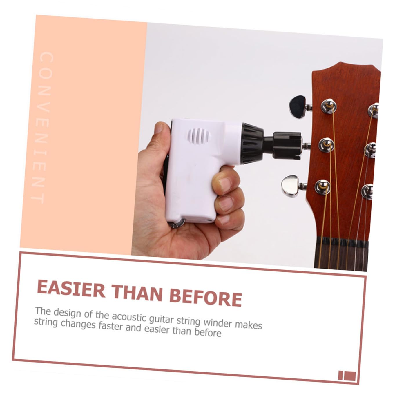 Yardwe Dispositivo De Bobinado Eléctrico Para Guitarra Enrollador De Cuerdas De Guitarra