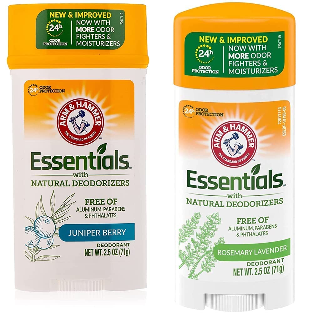 A&H Deodorant Clean Juniper Berry, 2.5oz & Arm & Hammer Essentials Natural Fresh Deodorant, 71 Gms