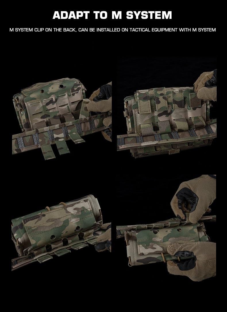 Táctica Rip Away Al Aire Libre Bolsa Médica, Molle Y Cinturón Primeros Auxilios IFAK Kit Pack, Horizontal Tear Off Emergencia Supervivencia Bolsa Dos Piezas Sistema Rollo