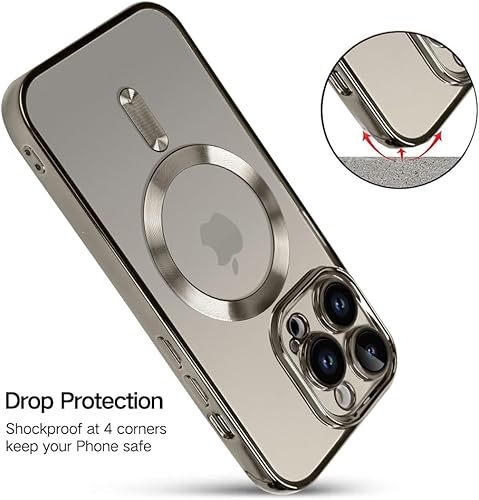 Miniatura 5 de OOK Funda para iPhone 15 Pro Max de 6.7 pulgadas protector de lente de cámara integrado compatible con MagSafe Funda delgada antiarañazos a prueba