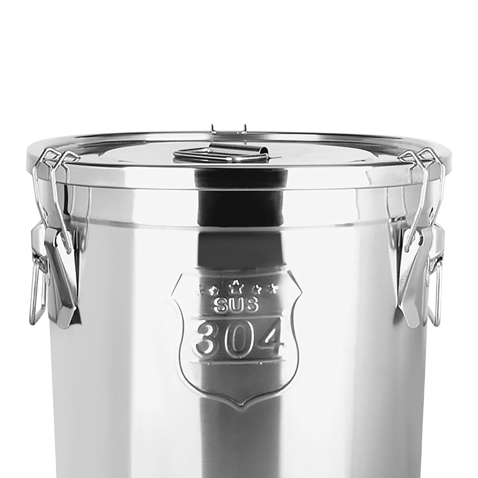 Bidón hermético para alimentos de acero inoxidable para granos, 6L, cubo de acero inoxidable con tapa para almacenamiento de cereales de harina de arroz