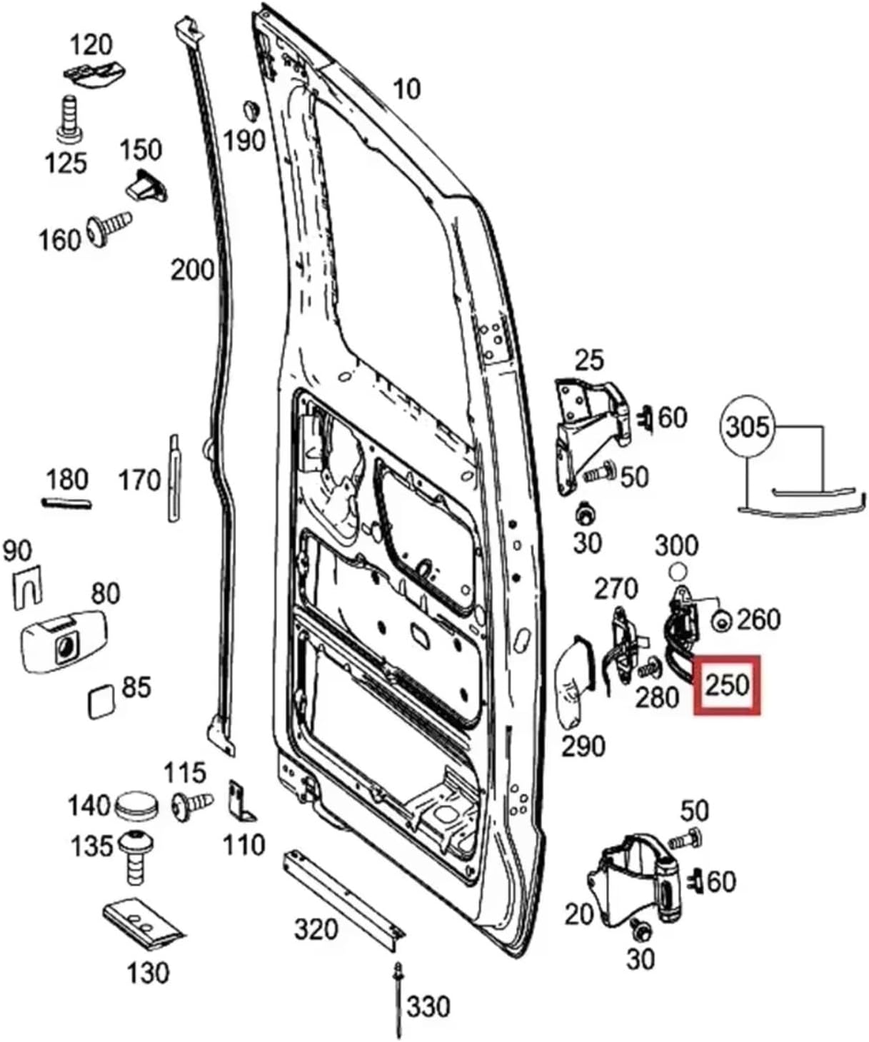 Door Hinge Check Arm Door Check Strap Hinge Stop for Bracket Hinge Strap Stopper Arm Accessories for Benz for Vito W639 A6397600628