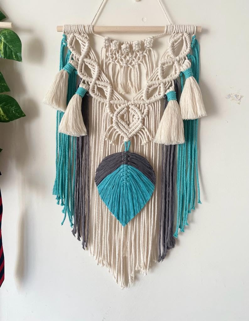 SUTRAM Handmade Boho Wall Hanging Macrame Tapestry for Home Decor Bedroom Living Room I Gift Item (Noor12)