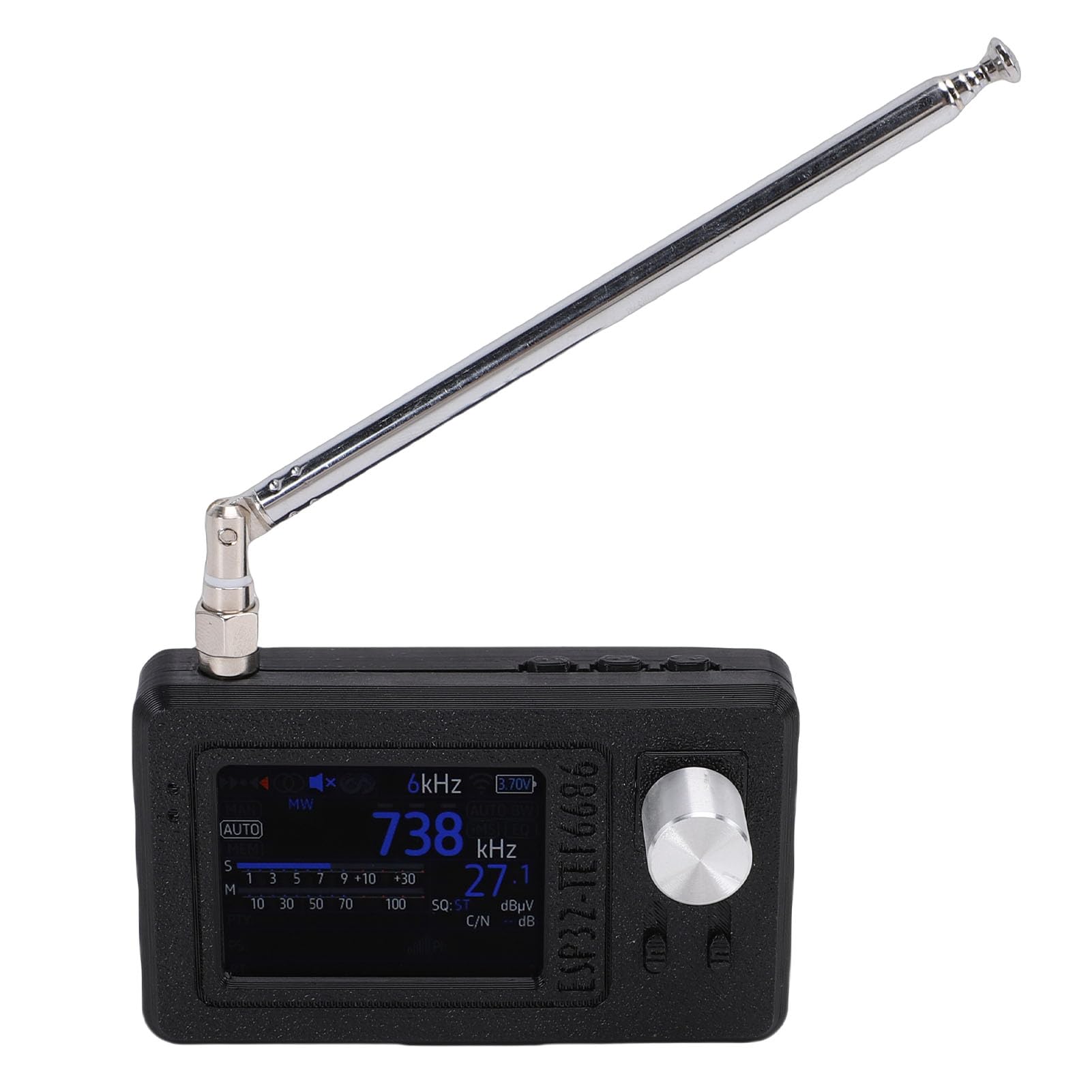 Eujgoov Radio Micro Portátil con Pantalla LCD IPS de 2.0in y Chip TEF6686 para Recepción FM LW MW SW