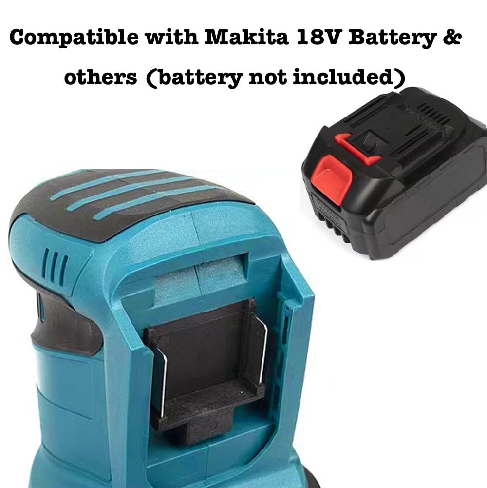 Random Orbit Sander, 5'' Cordless Orbital Sander, Brushless Palm Sander Fit for Makita 18V Battery & Others, 6 Speed Max. 24000RPM, Hook & Loop, Dust Collector