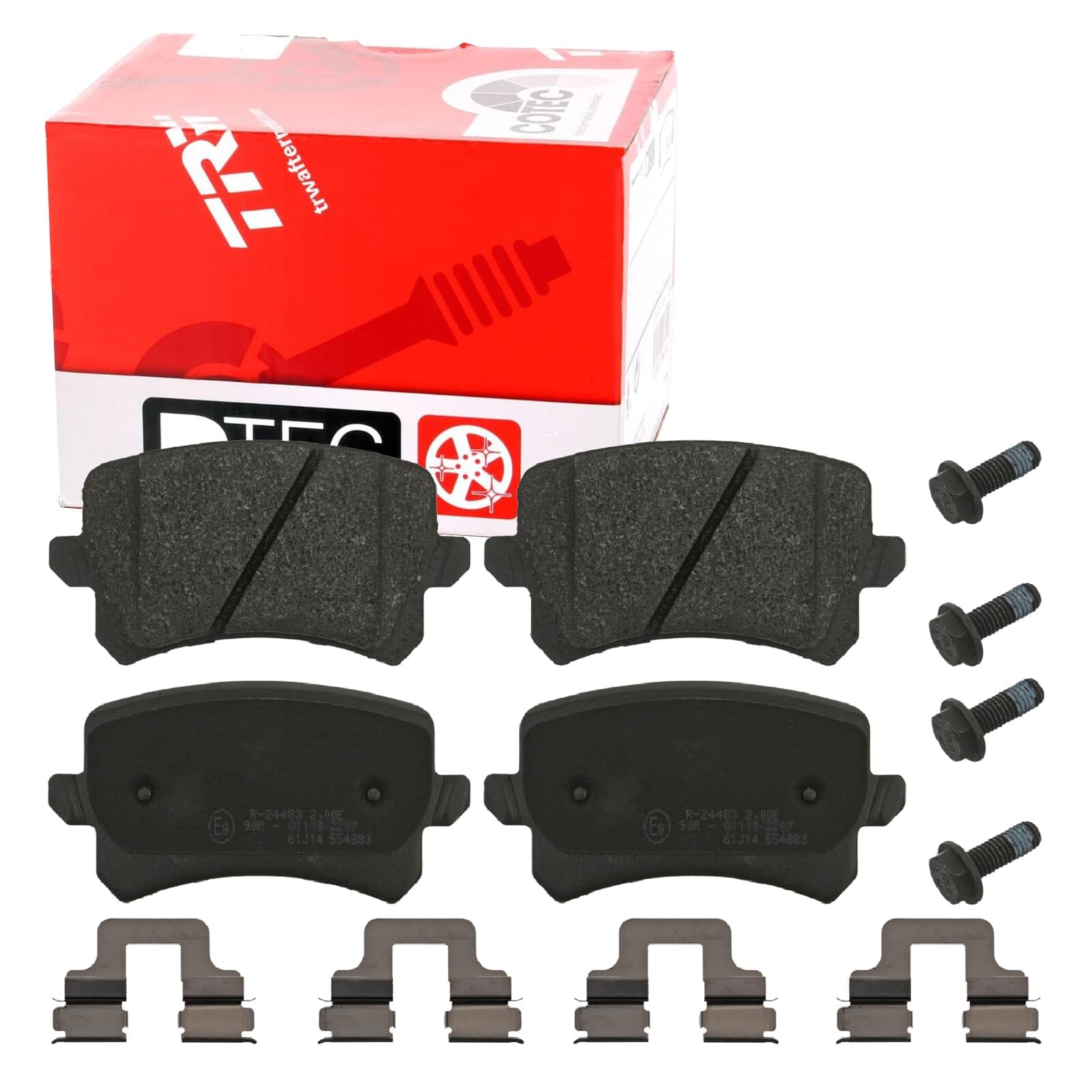 TRW Juego de pastillas de freno Trasero GDB1763DTE Juego de pastillas de freno Compatible con VW Passat B7 Variant 365 Passat B6 Variant 3C5 Passat B6 Sedán 3C2, AUDI A6 C6 Avant 4F5 A6 C6 Sedán 4F2