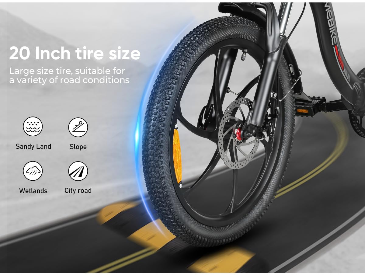 SAMEBIKE E-Bike Klapprad Elektrofahrrad mit 20"*2.35 Fat Tire, 468KWH Lithium-Akku für Lange Reichweite bis 100KM, 7-Gang-All-Terrain Ebike Herren für MTB, Strand & Schnee