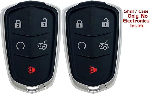 Miniatura 2 de 2 fundas para llavero de repuesto compatibles con vehículos Cadillac seleccionados (sin electrónica ni chip en el interior)