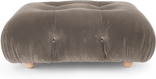 Miniatura 3 de Sofá otomano grande y moderno, cojín de felpa suave, esponja de alta densidad y lujosa tela flocada, sofá de nube perezoso y cómodo para sala de