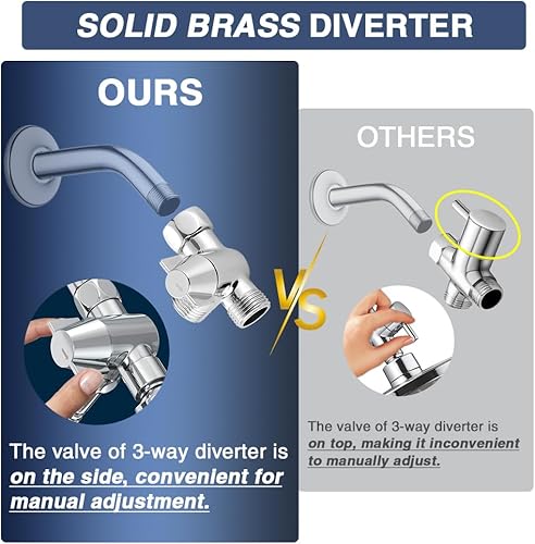 Miniatura 4 de Cabezal de ducha filtrado de 8 pulgadas con cabezal de ducha cuadrado combinado de mano con filtros de ducha para agua dura, cabezales de ducha de