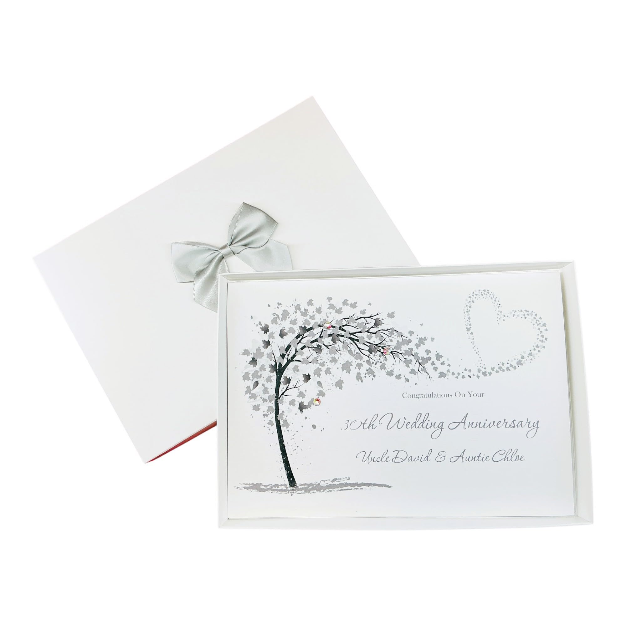 Aunt & Uncle 30th Wedding Anniversary Card Pearl 30 Years - SH 168