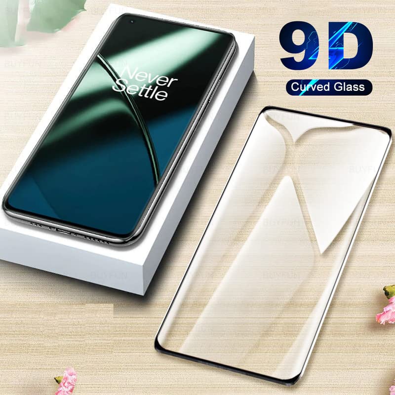 Image of For Oneplus 11 5G Tempered Glass Front Full Glue Screen Protector Full Screen Coverage [Edge to Edge] Slim Tempered Glass 9H Hardness Protector For Oneplus 11 5G Black