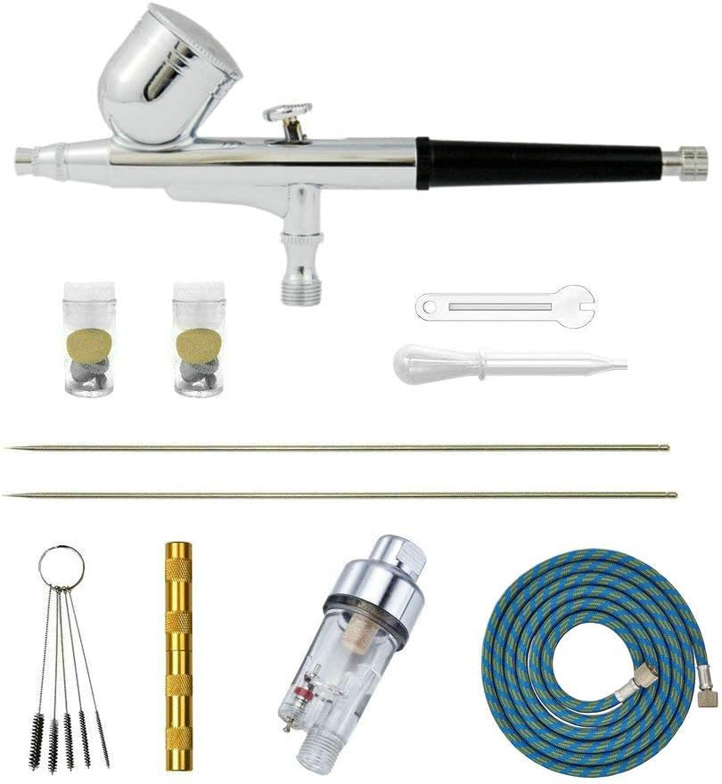 ABEST Airbrush Kit 0.3mm - Komplettset Mit 3 Düsen Und 3 Farbtassen