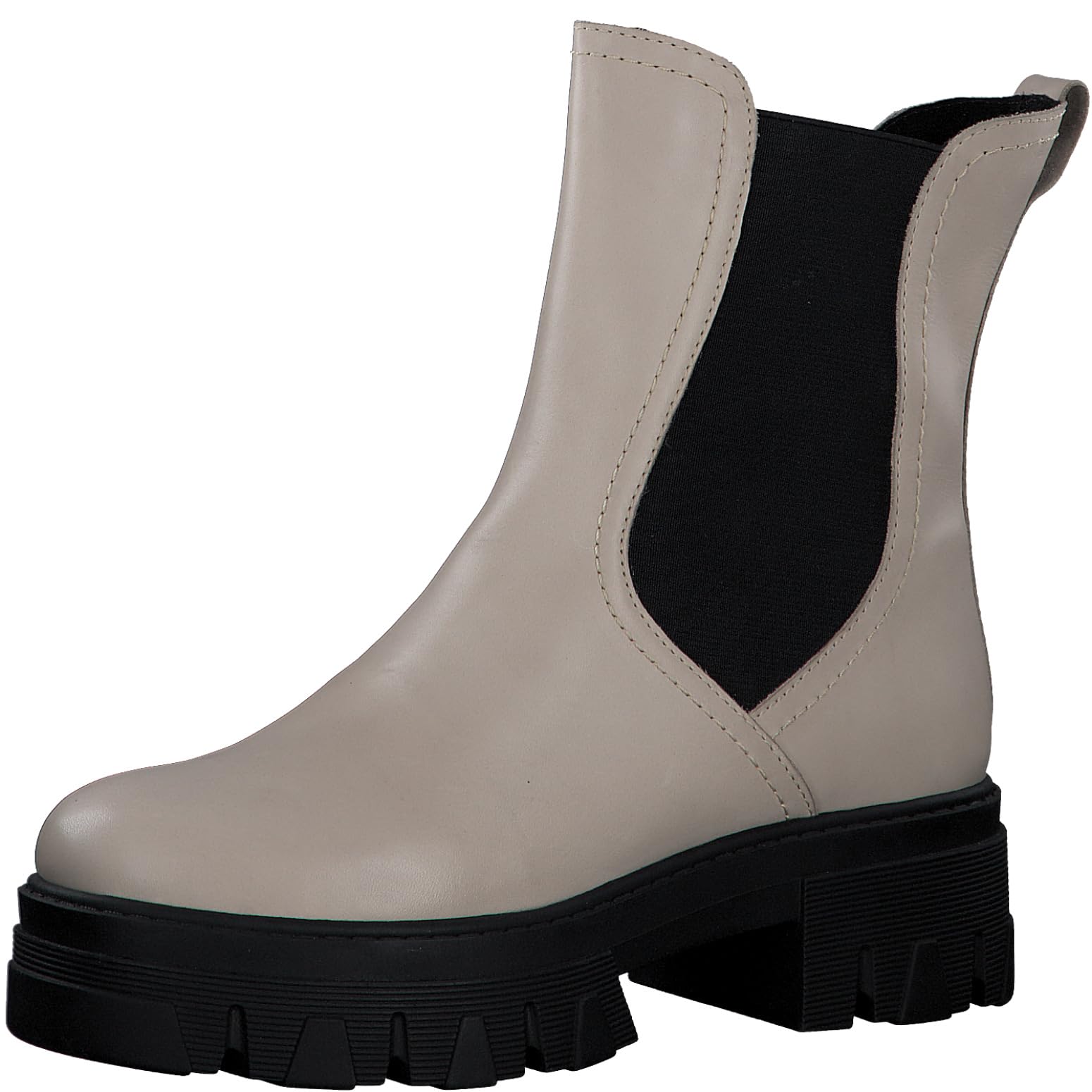 MARCO TOZZI Damen Chelsea Boots aus Leder Plateau