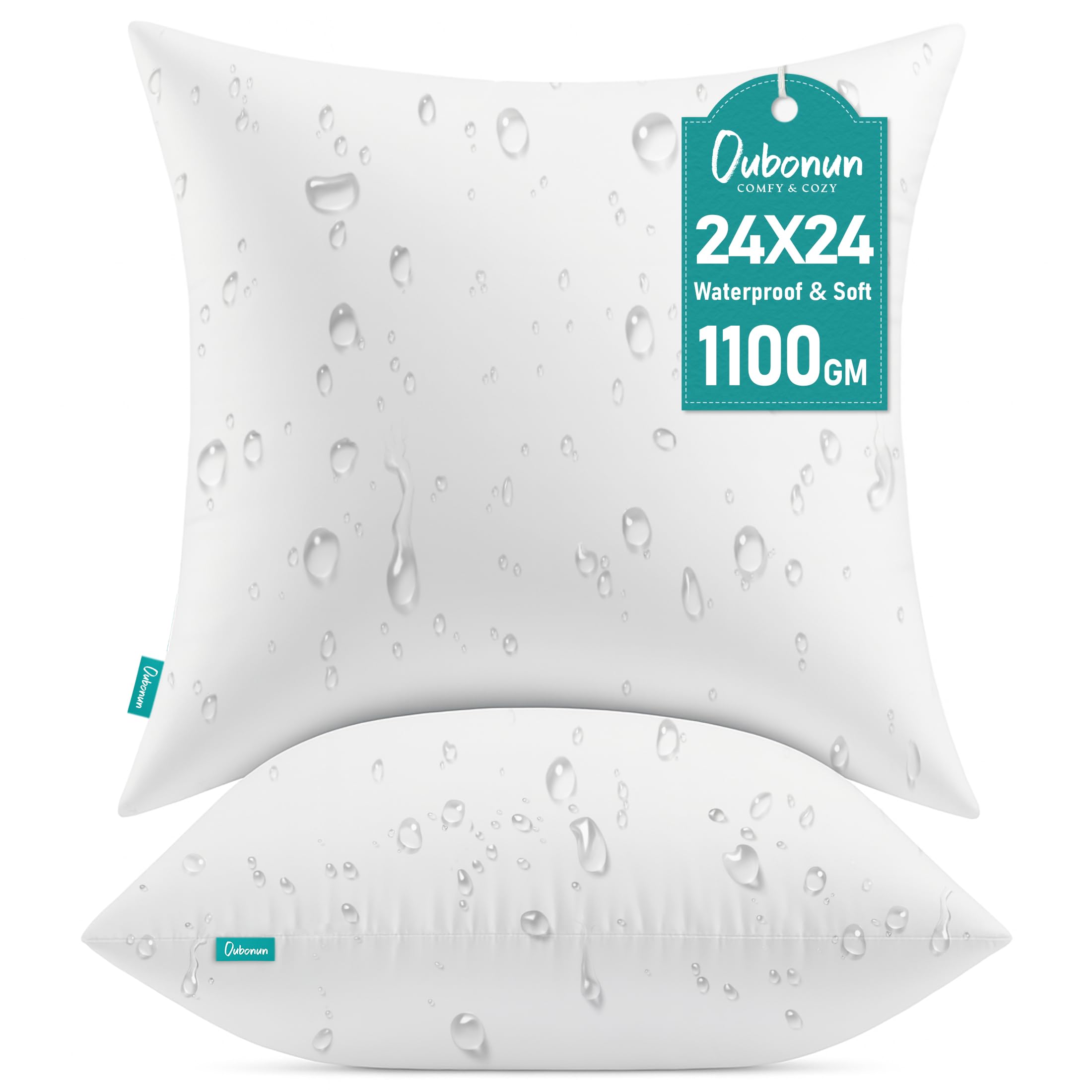 Waterproof Outdoor Pillow Inserts - Set of 2 -20 Waterproof Outdoor Pillow Inserts - Set of 2 -20