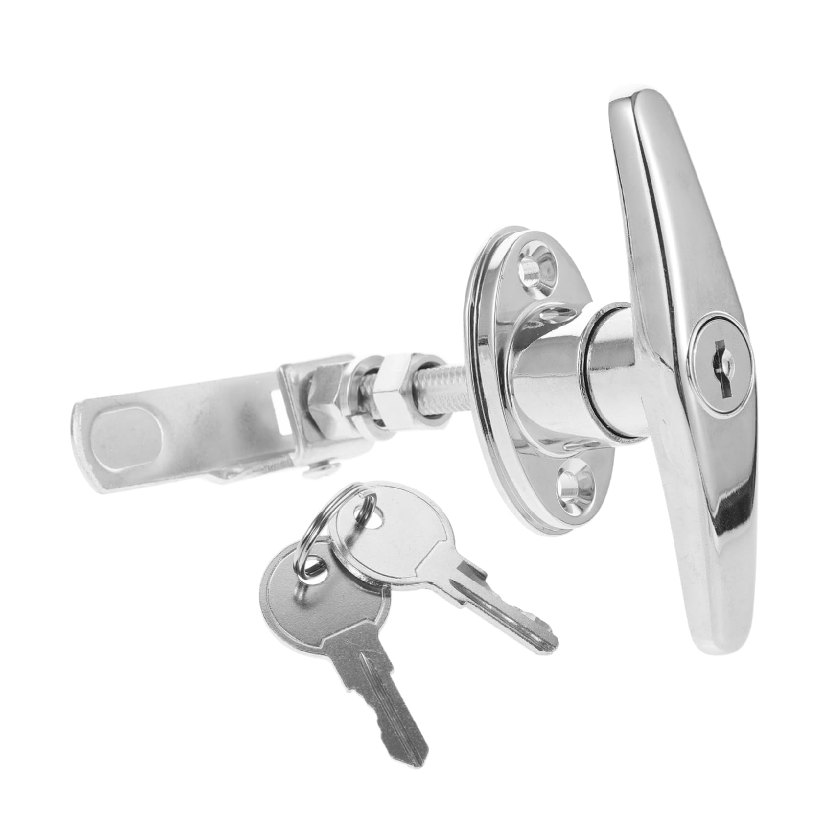 SHINEOFI 5 Sätze Griffschloss Teil Schreibtischschloss Schrankschloss Sperren Schrankschlösser Für Schublade Schlüssel Schubladenschlösser Schließschrank Metallschloss Zinklegierung Silver