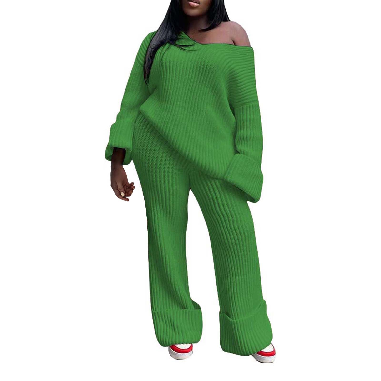 Tuta Donna Completa Tute Eleganti Da Donna Maniche Lunghe Tuta Leggera Donna Larghi Tuta Elegante Donna Curvy Tuta Per Casa Donna Tuta Donna Primavera Set Maglione e Pantalone Donna