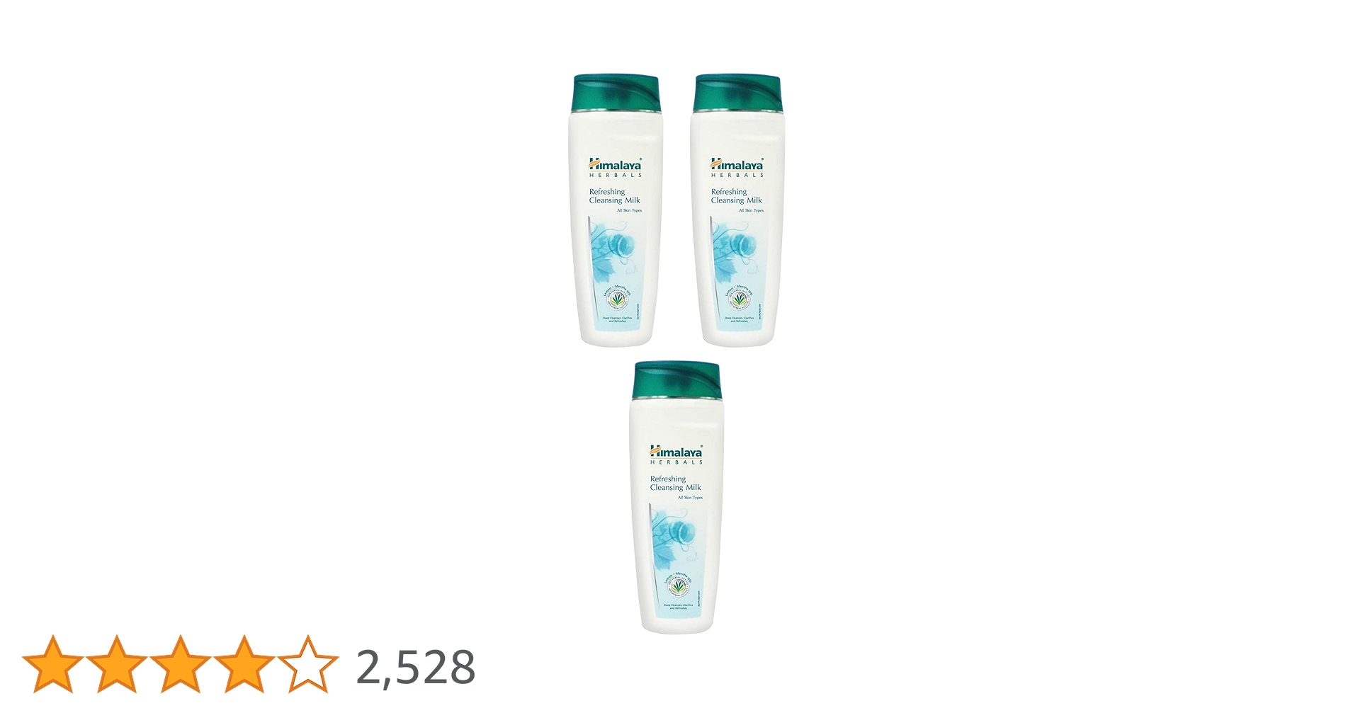 Himalaya Herbals Refreshing Cleansing Milk, 100ml (Pack of 3