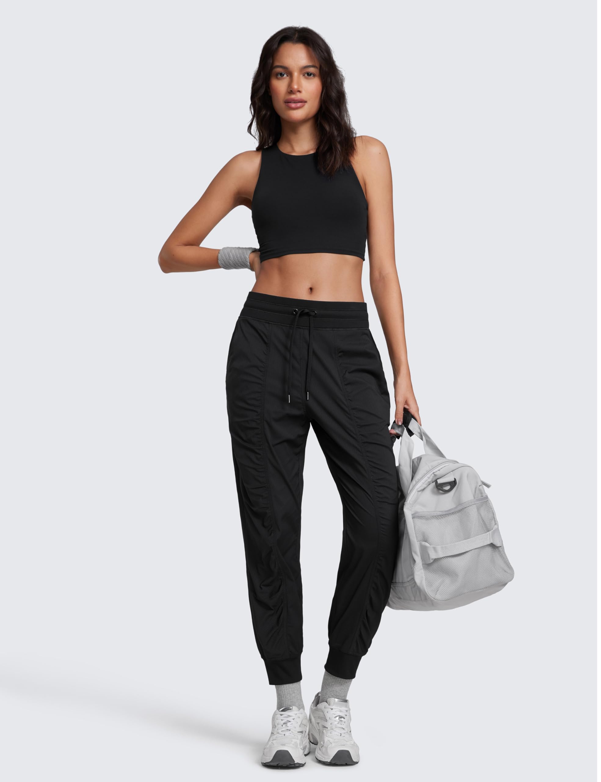 CRZ YOGA Pantalones para Mujer Deportivos de Viaje con Cordón con Bolsillos