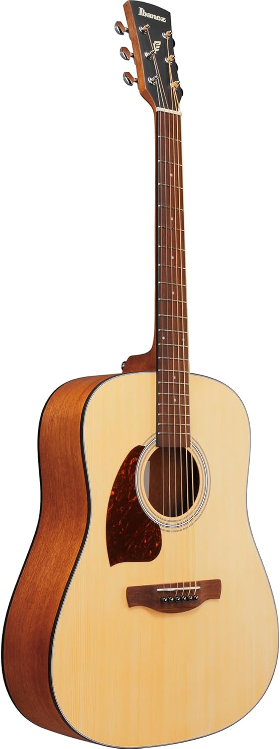 Ibanez PF50L PF Performance Dreadnought Acoustic Guitar, Left-Handed - Natural Bundle with Gig Bag, Tuner, Strap, D'Addario Strings, Picks, Austin Bazaar Instructional DVD, and Polishing Cloth