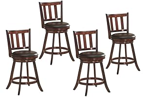 Costway Height Adjustable Swivel Bar Stools Set of 4