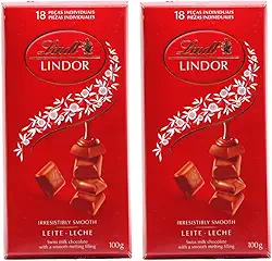 Chocolate Suíço ao Leite, Lindt Lindor, 2 Tabletes de 100g