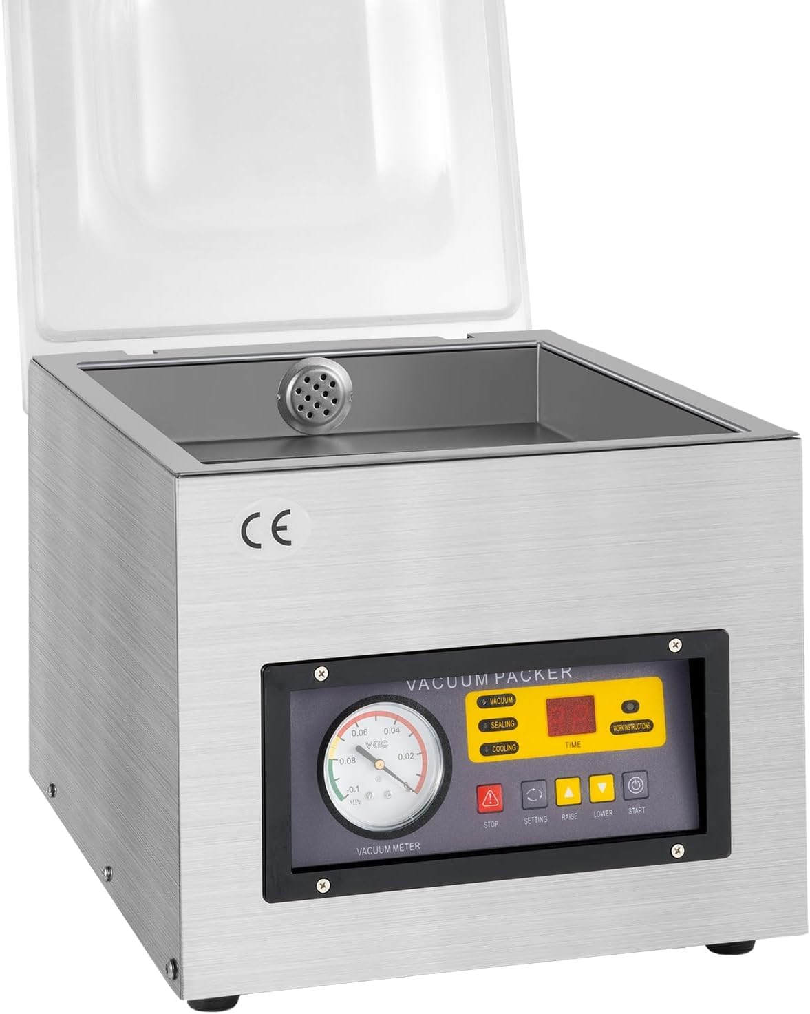 Envasadora al Vacío de Acero Inoxidable,Máquina de Vacío Profesional 220 V Embasadoras Vacio Selladora Conservación Alimentos 3 en 1 Adecuado Cocina doméstica,Hostelería