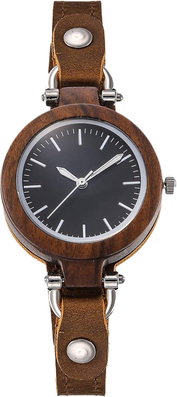 RORIOS Orologio in Legno Donna Analogico Al Quarzo Orologi con Cinturino in Pelle Leggero Orologio da Polso in Legno RORIOS Orologio in Legno Donna Analogico Al Quarzo Orologi con Cinturino in Pelle Leggero Orologio da Polso in Legno