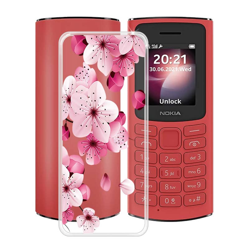 HGJTF Phone Case For Nokia 105 4G (1.8"), Slim Shockproof Soft Silicone Bumper Shell, [Ultra-Thin ] [Anti-Yellowing] Clear Back Cover For Nokia 105 4G