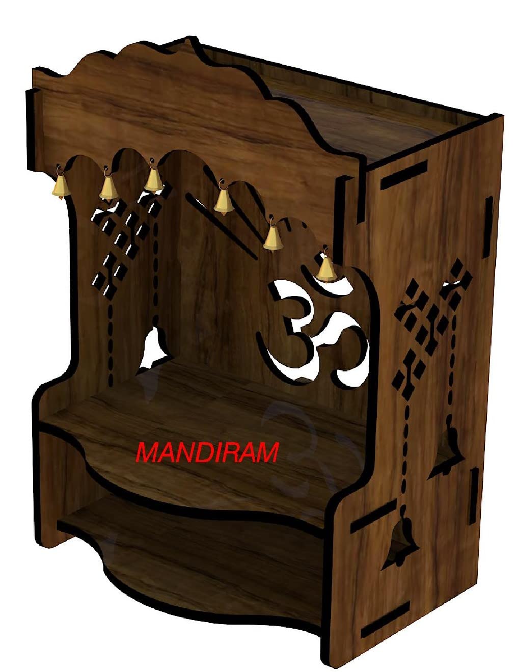 MANDIRAM SSI Fully Handmade Beautyfull Small Wooden Home and Office Temple/Pooja Mandir Pooja Ghar (Drk Brown) (Drk Brown), 14 Cm (B0BW4TWNJR) Amazon Price History, Amazon Price Tracker