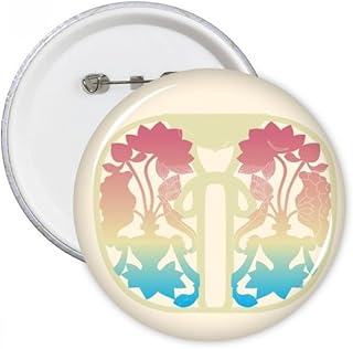 DIYthinker Pintura colorida del regalo botón de la flor amarilla pernos redondos Placa Ropa decoración 5pcs Multicolor L