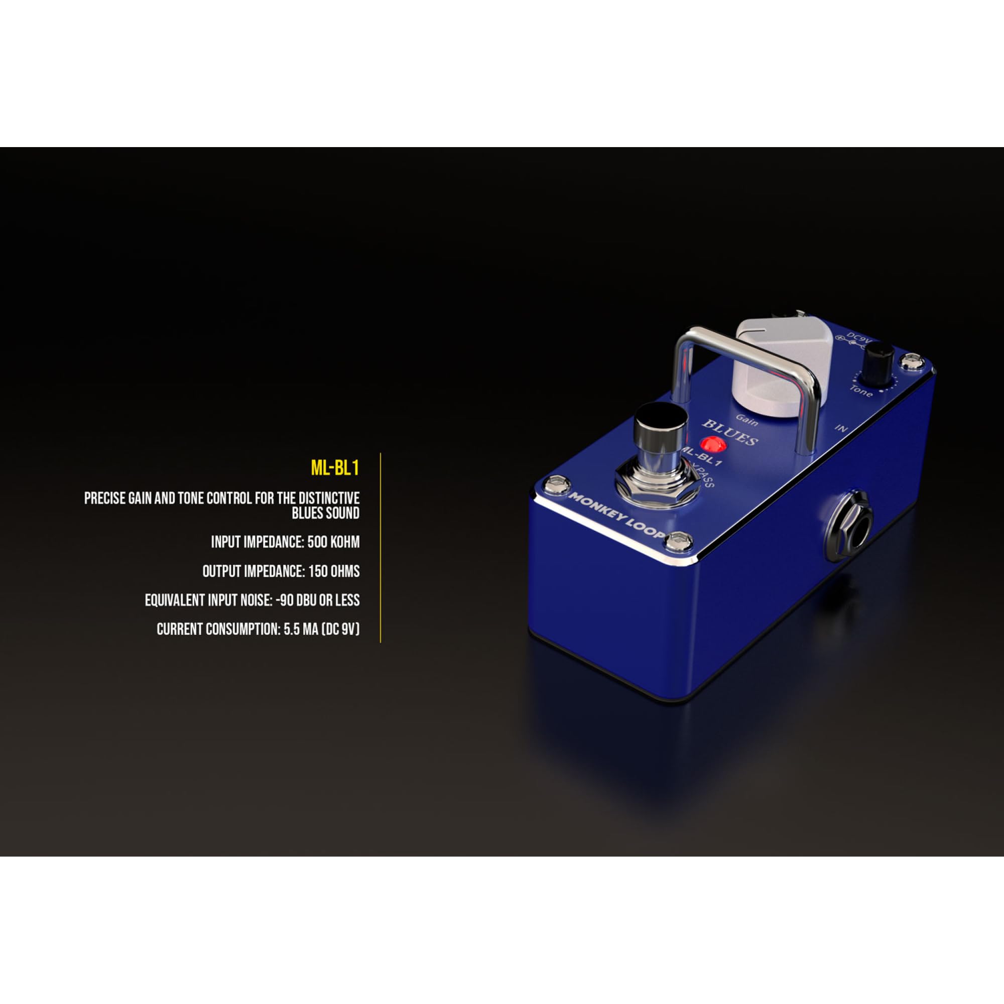 Monkey Loop ML-BL1 Pedal Blues Driver para Guitarra