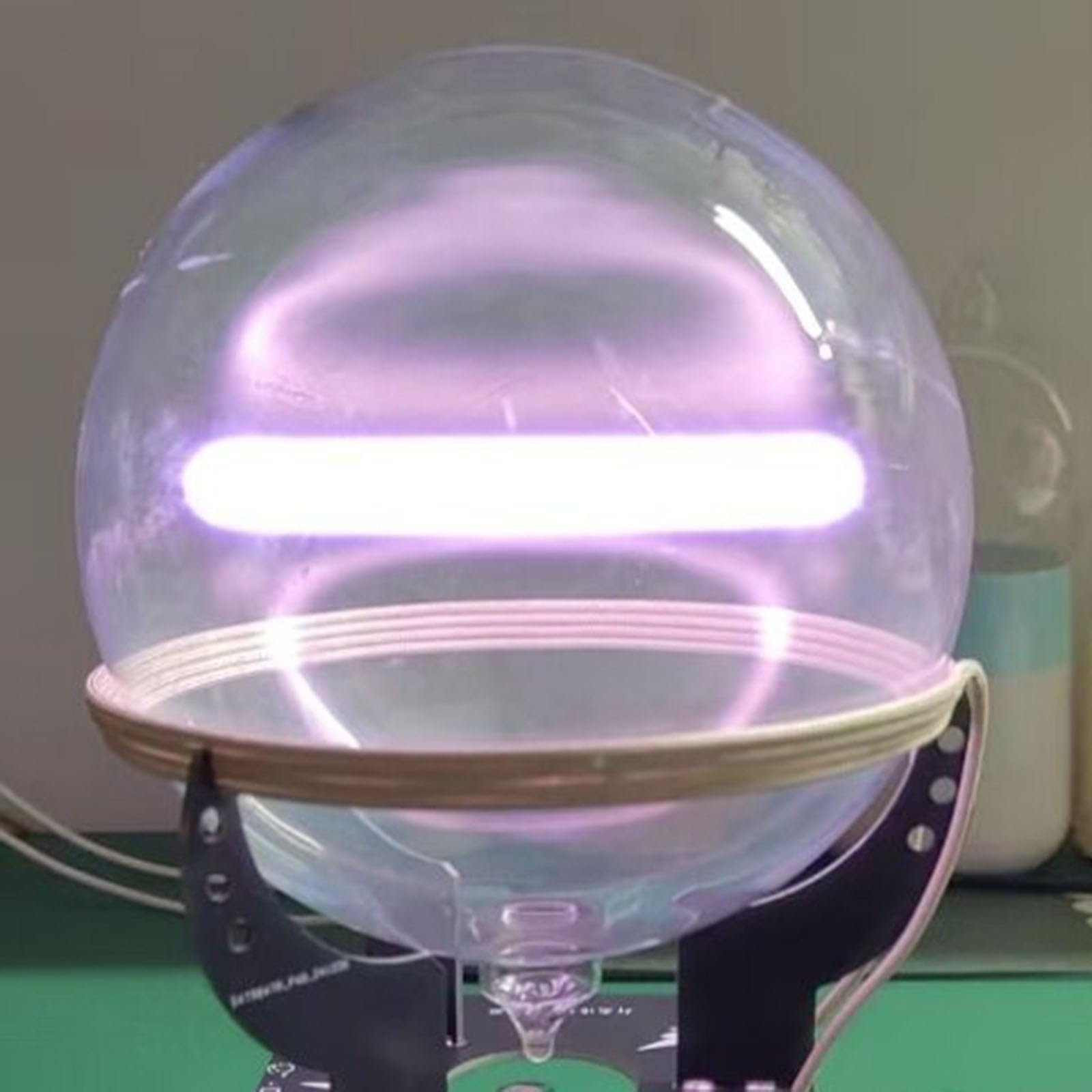 Lámpara de globo de plasma, 9 cm de diámetro para decoración de escritorio y entusiastas de la ciencia, maravilla visual única, ideal para actividades al aire libre y señales de advertencia