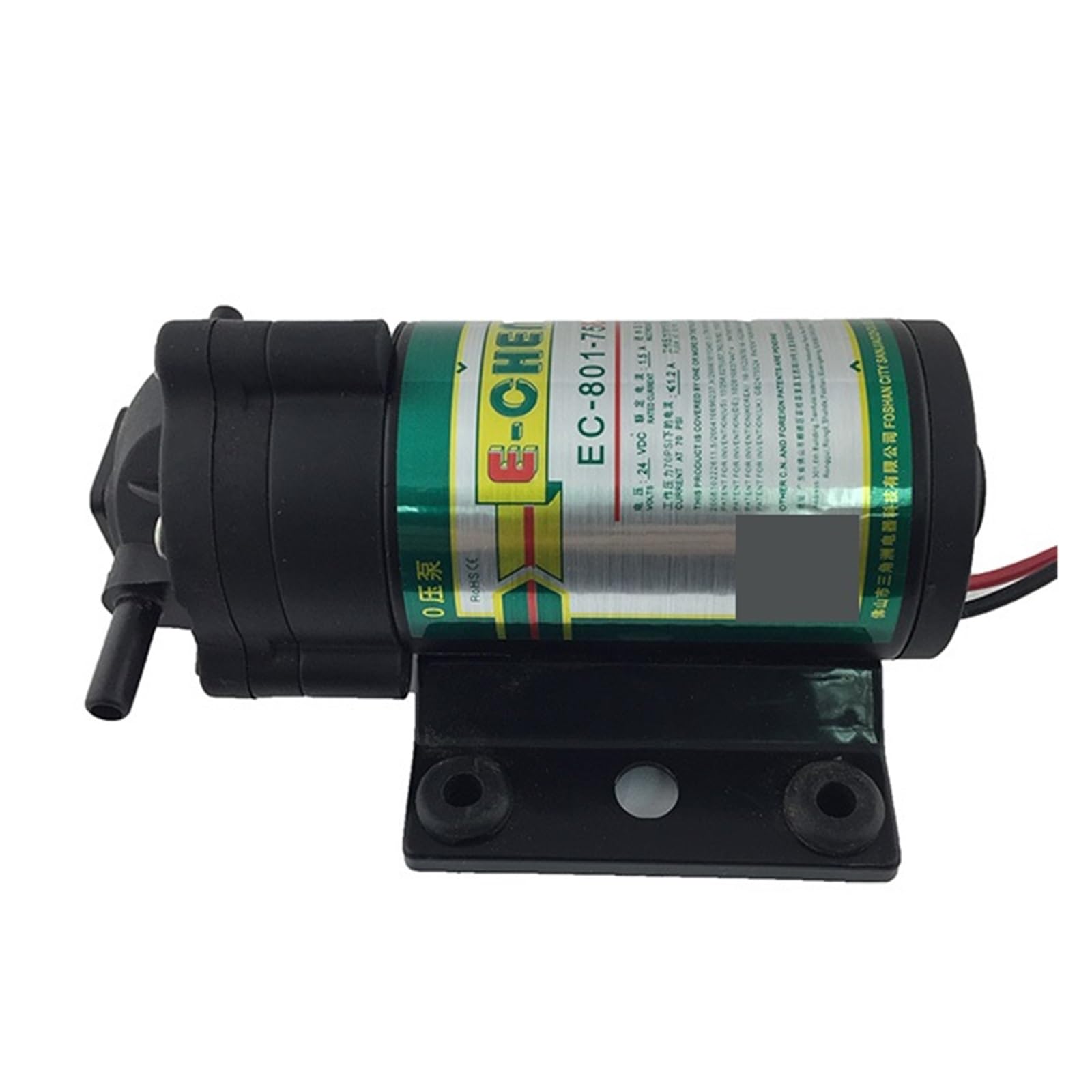 CUDTAPI 75GPD 0.85L/Min At 70PSI Diaphragm Water Booster Pump Self-Priming Food Grade RO 24V For Psi Inlet Pressure(75GPD)