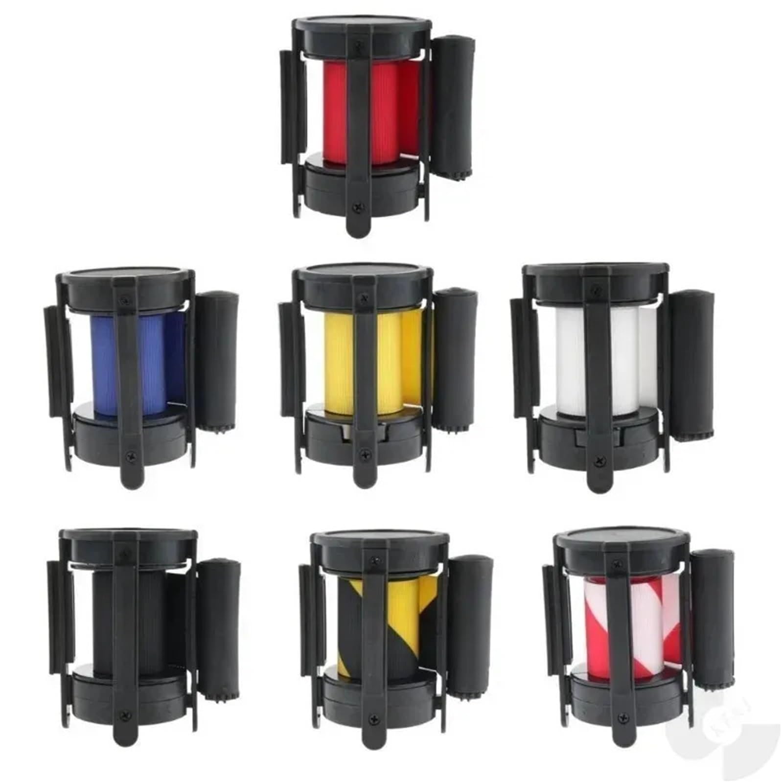 2 ceintures d'isolation rétractables de,0 m Pour Magasins | For tuyau de 63,0 mm de diamètre, bande de barrière appropriée, système de guidage, bande de délimitation(Yellow)