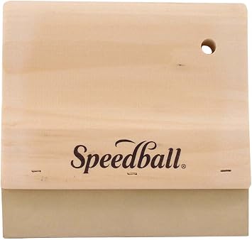 Speedball Neoprene Squeegee, 6-Inch, 65 Durometer for Silk Screen Printing Graphics on Paper, Cardboard, and Wood