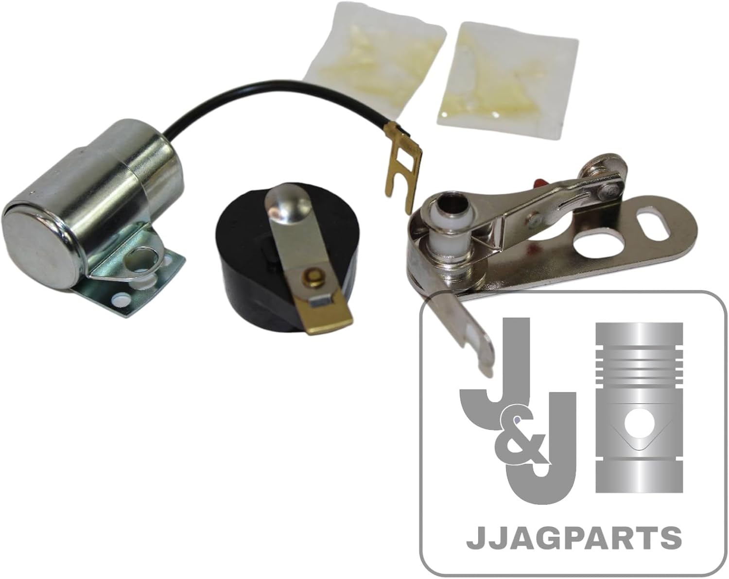 Ignition Tune-Up Kit w/Rotor (For Delco distributors w/clip held cap through 1963) Fits International John Deere Massey Allis Chalmers Case Cockshutt White Oliver Tractor 1869704 1944374 1905590