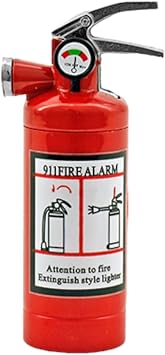 Fire Extinguisher Shape Refillable Lighter Novelty Collectible Shipped Empty Red No Fuel Inside