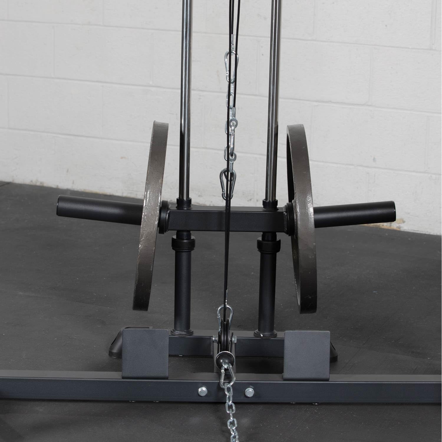 Titan Fitness T-2 Series 83" LAT Pulldown and Low Row Attachment, Plate-Loaded 300 LB Capacity, Space Saving Rack Mounted LAT Pulley Tower, Includes LAT Pulldown and Low-Row Handle