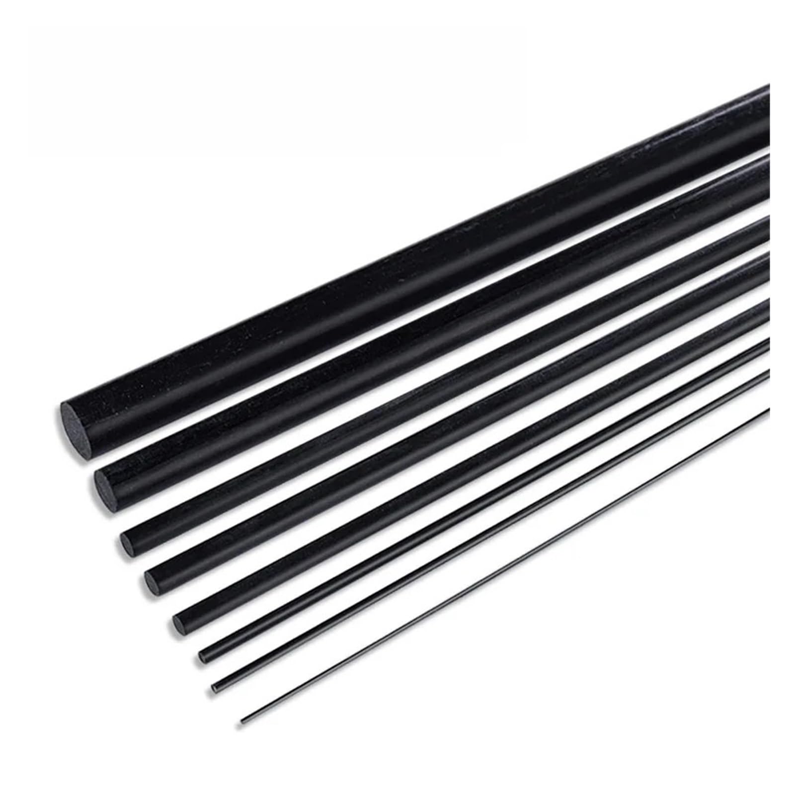 Tige Ronde en Carbone Massif Lot de 10 tiges en Fibre de Carbone Solide, Longueur 1000mm, diamètre 1mm, 1,5mm, 2mm, 3mm, 4mm, 5mm, 6mm, 7mm(7.0x1000mm 10pcs)