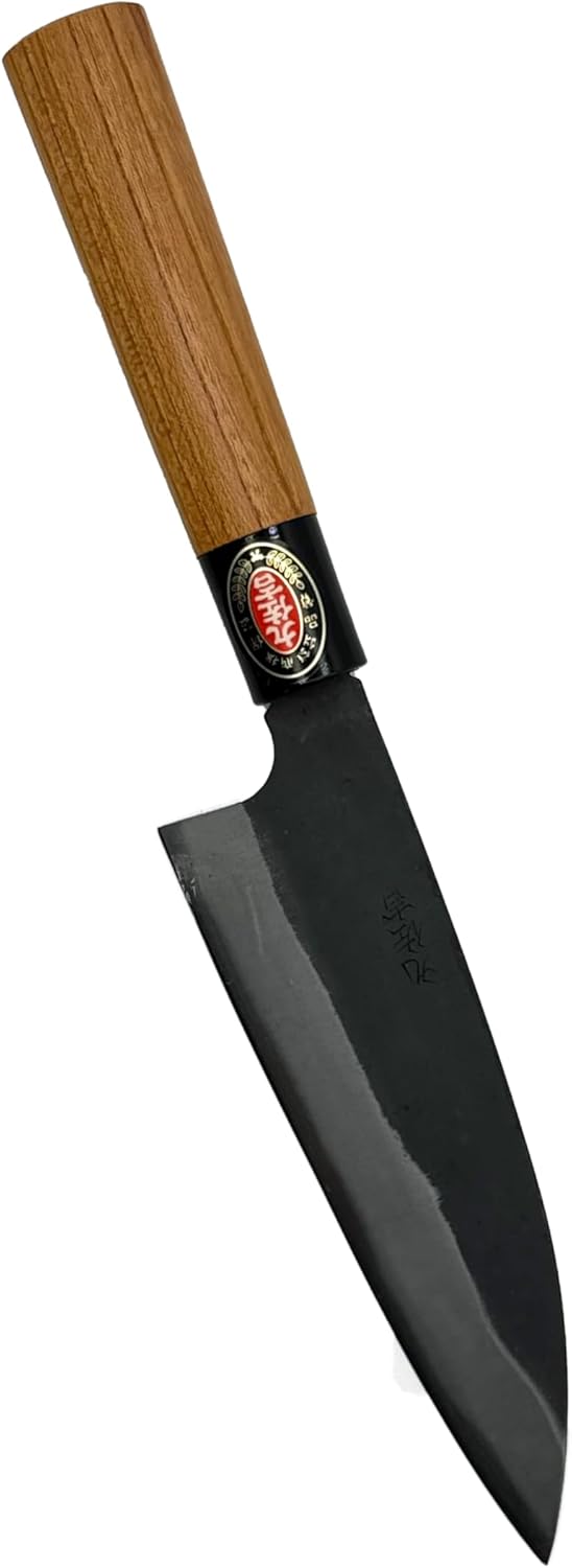 YOSHIDAHAMONO Funkai Santoku Knife Made in Japan – Aogami #2 Steel HRC 62–64 – Traditional Japanese Knife – 3-Year Manufacturer Warranty