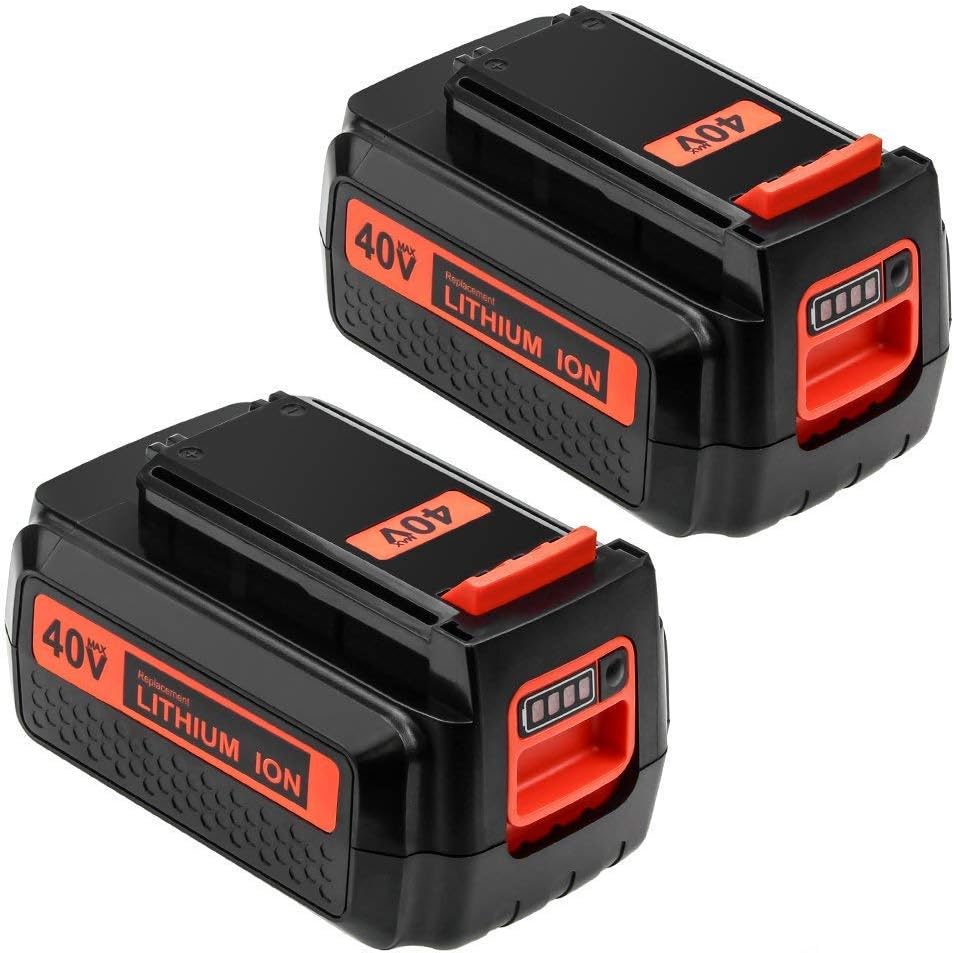2 Pack 2500mAh for Black and Decker 40V Lithium Battery MAX LBX2040 LBX36 LBXR36 LBXR2036