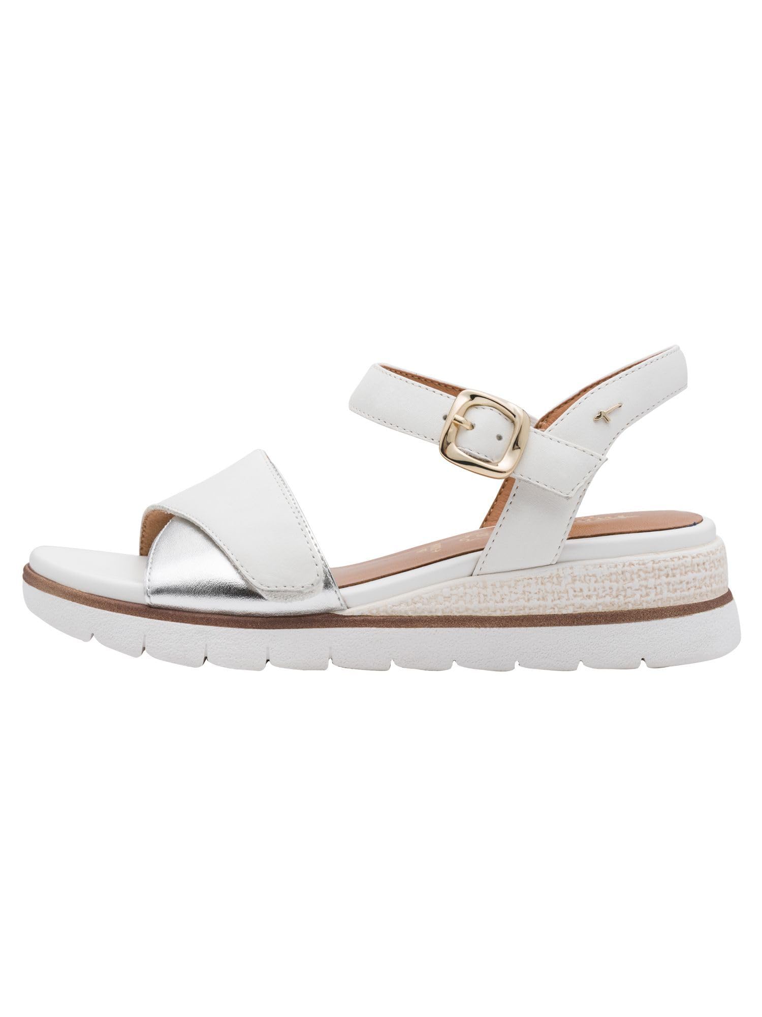 Tamaris Kobiety Tamaris Comfort Damen Wedge/Plat Sand MultiadjustableSandał na koturnie