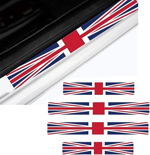 Miniatura 2 de 4 unidades de protectores de fibra de carbono para umbral de puertas delanterastraseras de automóvil, con adhesivo, decorativo, protector de entrada