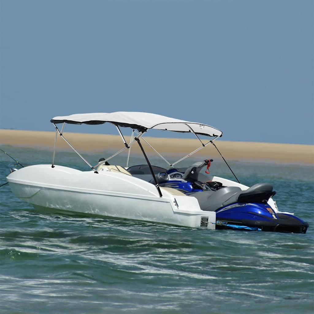 vidaXL Toit Bimini à 4 arceaux parois en Maille 243x(230-244) x137 cm
