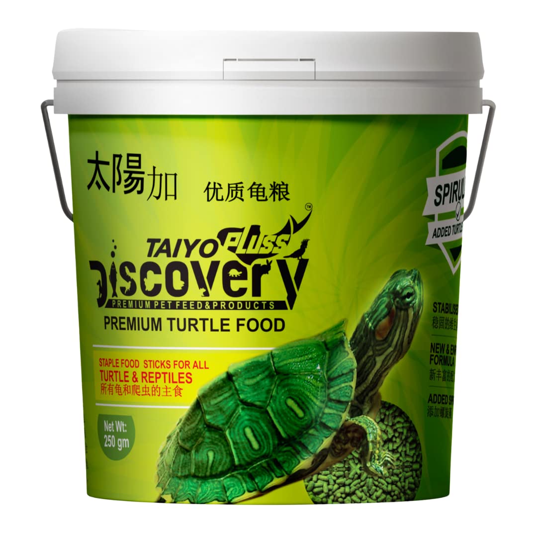 See full amazon price history chart for Taiyo Pluss Discovery Premium Turtle Food - 250 G (Pack Of 1) Bucket Container | Daily Nutrition Sticks With Spirulina And Stabilised Vitamin C, All Life Stages Taiyo Pluss Discovery Premium Turtle Food - 250 G (Pack Of 1) Bucket Container | Daily Nutrition Sticks With Spirulina And Stabilised Vitamin C, All Life Stages (B08255LNFB) Amazon Price History, Amazon Price Tracker