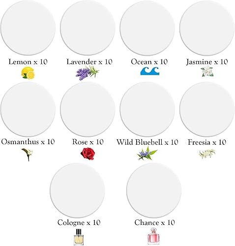 Miniatura 2 de Sadnyy 100 unidades de repuesto para mopa de vapor, almohadillas perfumadas con fragancia, 10 discos de fragancia diferentes compatibles con Bissell