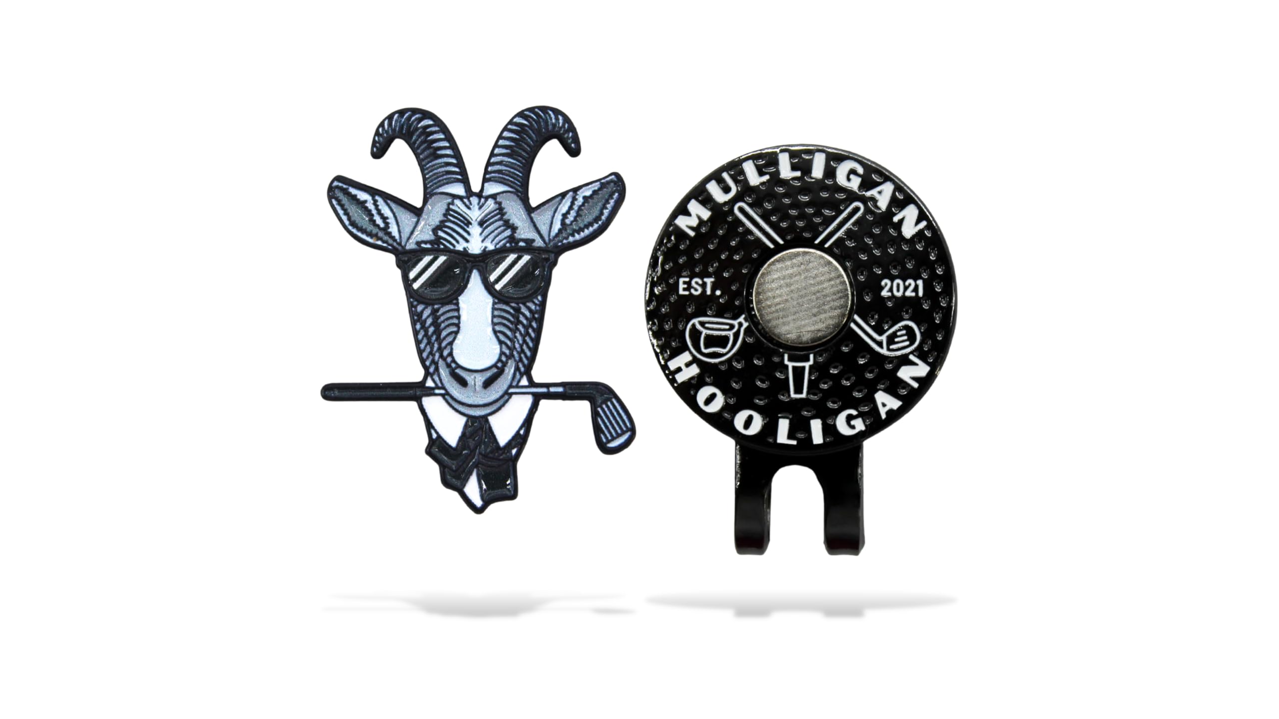 MULLIGAN HOOLIGAN Goat Golf Ball Marker + Magnetic Hat Clip, Funny and Unique Golf Gift, Premium Quality, The Perfect for Your Favorite Golfer, Golf Accessories for Any Occasions — image 1