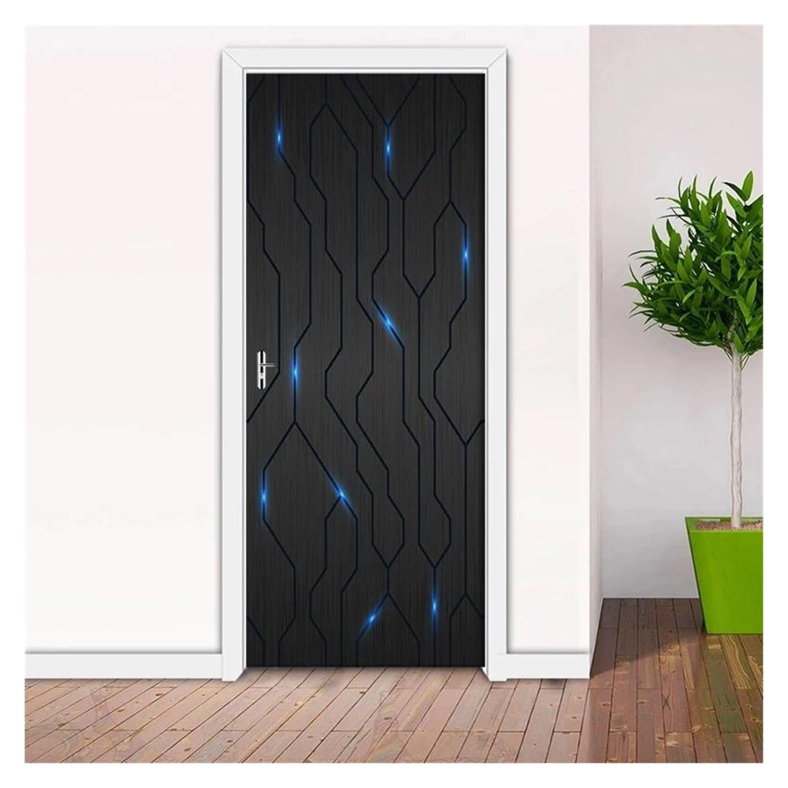 Pegatina Puerta Papeles De Pared Decorativos Para Pegatinas De Puerta, Diseño Natural, Vinilo Impermeable, Autoadhesivo, Carteles De Puerta Con Vista 3D DIY(T,95x215cm)