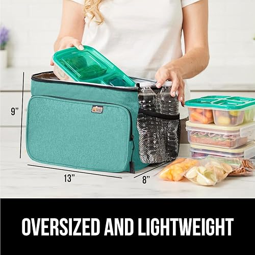 Miniatura 6 de GORILLA GRIP Lonchera térmica reutilizable para mujeres y hombres, 15 litros, a prueba de fugas, XL, bolsas enfriadoras suaves, múltiples